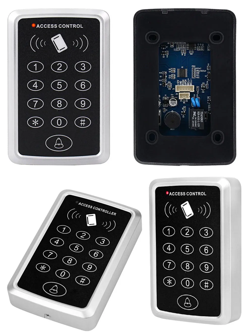 RFID Keypad Keyboard Access Control System Waterproof Cover Outdoor 10pcs EM4100/TK4100 Keyfobs Door Opener for Home Lock System