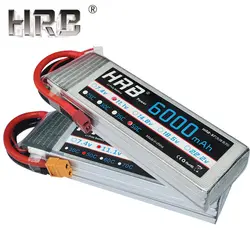 HRB 6000 mah Lipo Батарея 3 S 11,1 V 4S 14,8 V 50C 6 S 22,2 V RC Запчасти Деканы XT60 T TRX для Traxxas Xmaxx грузовик гусеничный Автомобили Самолеты