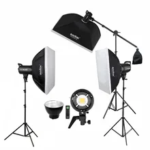 Фотостудия 3 шт. x Godox SL-60W CRI 95+ светодиодный светильник SL60W 5600K+ 60x90 см софтбокс+ подставка 2,8 м+ пульт дистанционного управления