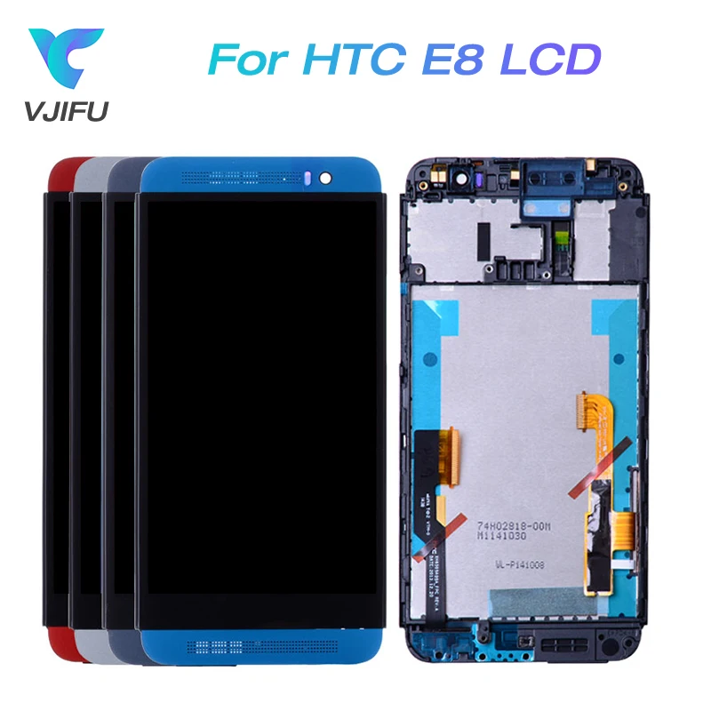 

100% Original For HTC ONE E8 LCD Touch Screen with Frame HTC ONE E8 Ace Display Digitizer Assembly Replacement Dual SIM Parts
