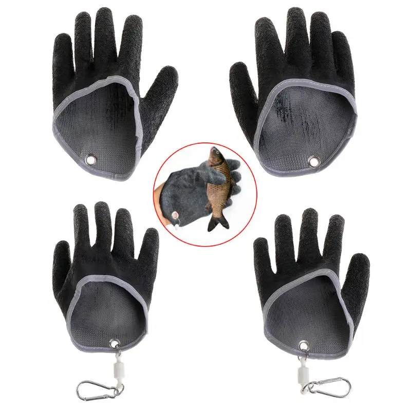 1 шт. рыболовные перчатки, Нескользящие латексные перчатки с магнитным захватом, противоскользящие безопасные переносные рыболовные снасти