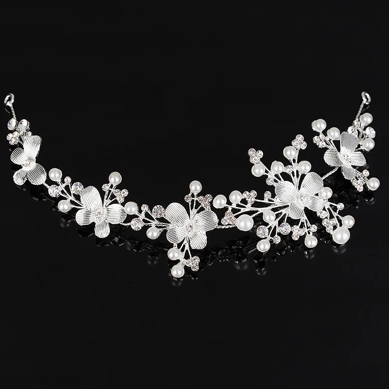 Bridal Rhinestone Crystal Hair Vine Tiara Crown Wedding Hair Chain Headpiece Floral Headband Hair Ornaments for Women HOT Sale - Image 4
