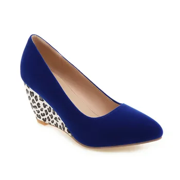 

2019 age season new fashion high-heeled wedge 43 shallow mouth big yards 40 - women's single shoes