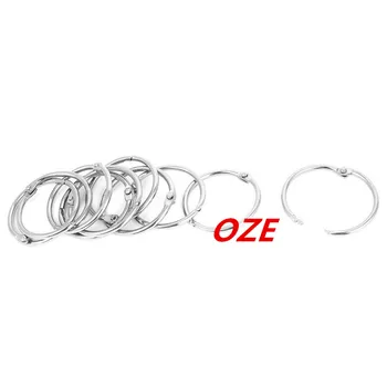 

10 Pcs Staple Book Binder 37mm Outer Diameter Loose Leaf Ring Keychain