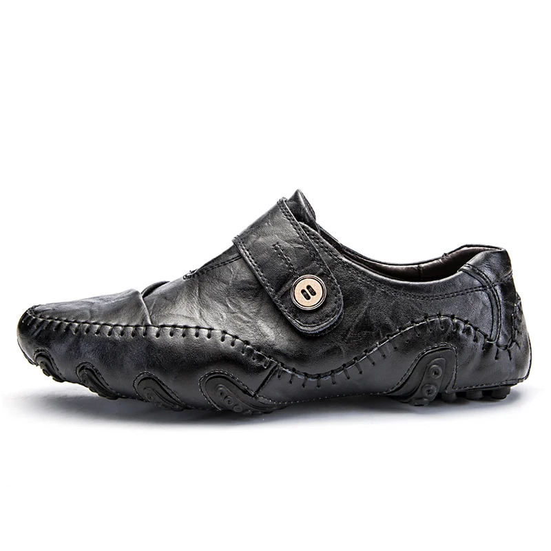 

Casual Shoes Men Loafers Genuine Leather Flat Slip On Quality Designer Shoes Brand New Men Moccasins Sneaker Footwear Big Size