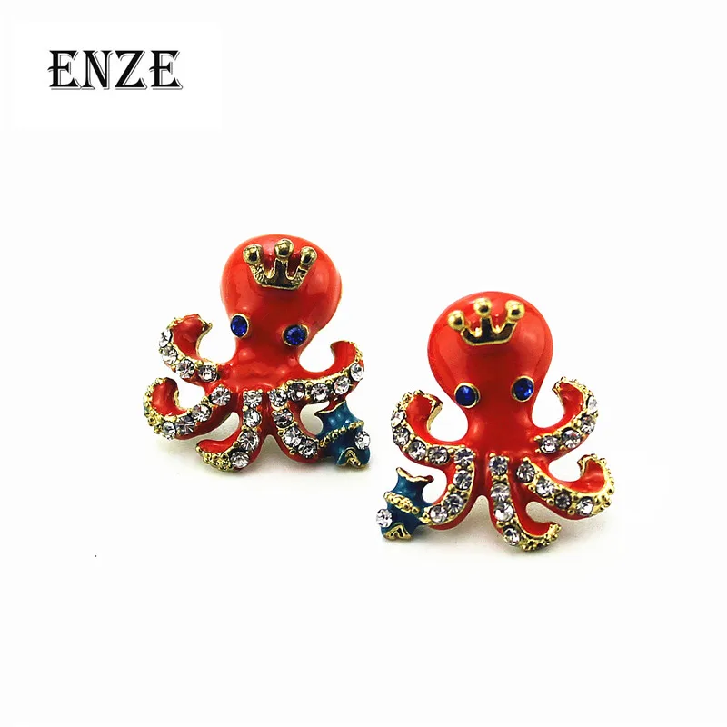 

Fashion stud earrings 2014 New fashion and pure and fresh quietly elegant contracted octopus set auger women's earrings 417