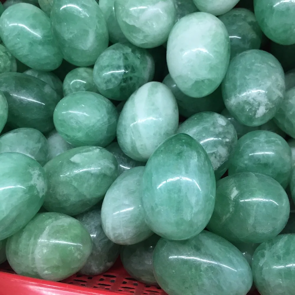 

1pcs Energy stone 100% Natural green fluorite crystal yoni egg mineral reiki healing gemstone crystal yoni egg healthy for women