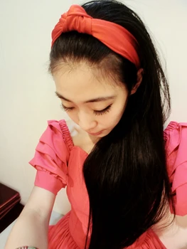 

J17312 2017Good stretchy 100% cotton new fashion lady hair headband solid knot headband for women hair accessories