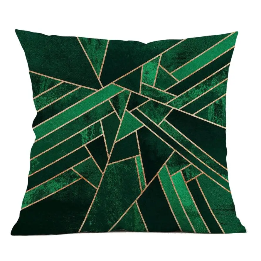 Декоративная наволочка с геометрическим узором узор зеленая Подушка Чехлы для дивана наволочки для декоративных подушек наволочка 45X45 см# SY - Цвет: B