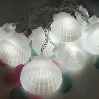 

New Arrival Sea Shell Pandents LED String Light for Pineapple Christmas Tree Party BBQ Wedding holiday decor Photo DIY Props