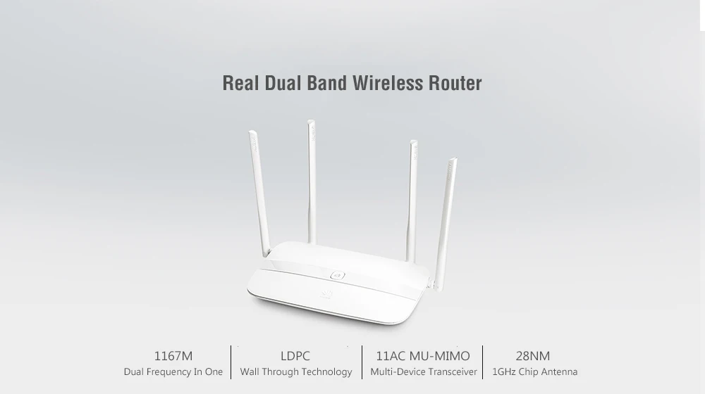 HUAWEI WS5100 Wi-Fi роутер 2,4G/5G двухдиапазонный AC1200M Умный домашний роутер 5G приоритет LDPC поддержка ip-сети WiFi усилитель