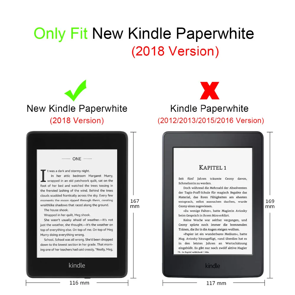 Gligle умный кожаный чехол для всех New Kindle Paperwhite 4 (2018) E reader нового Чехол|Чехлы