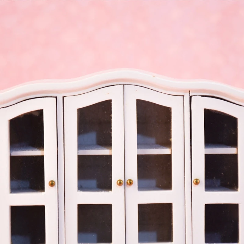 A01-X124 rement الأطفال طفل هدية لعبة 1:12 دمية مصغرة الأثاث مصغرة خشبية الأوروبية خزانة 1 قطع