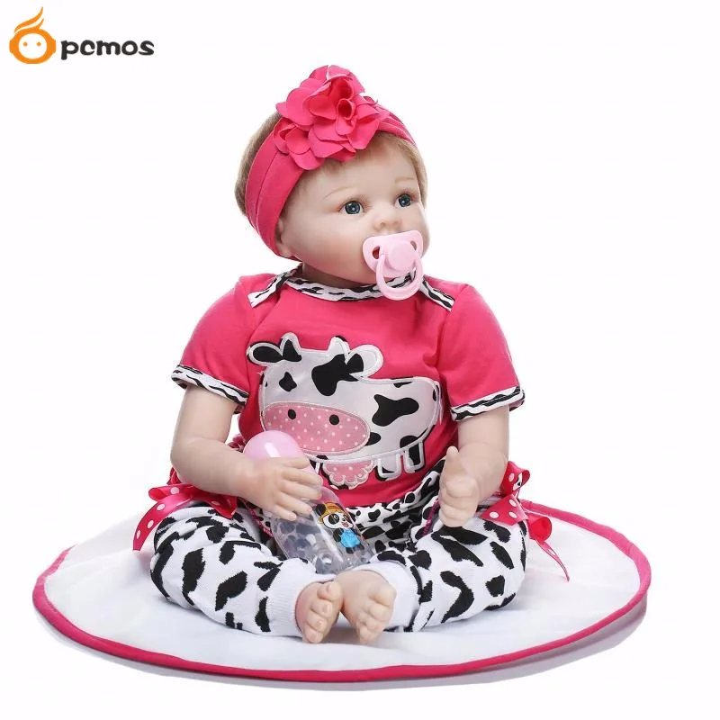 

55cm/22" Realistic Girl Newborn Baby Lifelike Soft Touch Reborn Doll Vinyl Baby Toys Handmade Holiday Gift Collection 6062444
