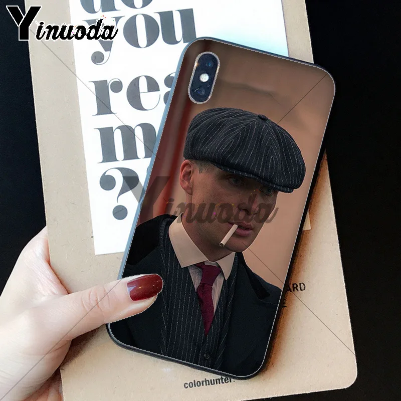 Yinuoda Peaky blinds TPU Мягкий силиконовый черный чехол для телефона для Apple iPhone 8 7 6 6S Plus X XS MAX 5 5S SE XR Чехол для мобильного телефона