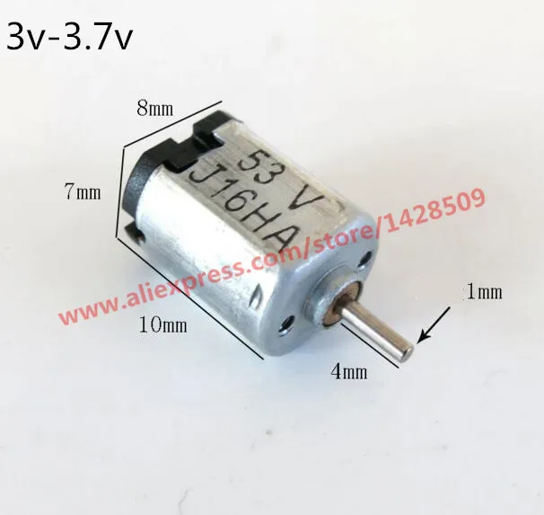 

2pcs/lot K10 3-3.7V K10 Mini DC Motor Low Speed For DIY Mini fan Motor Scientific Experiments