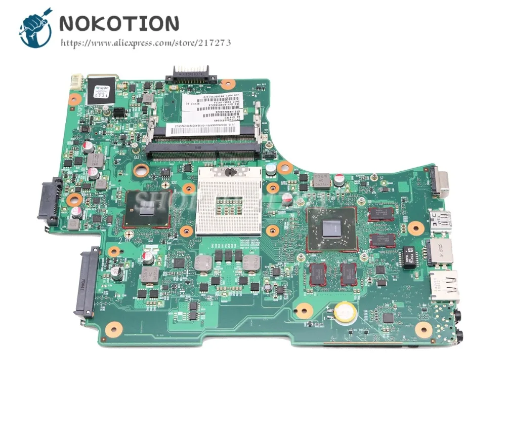 NOKOTION для ноутбука Toshiba Satellite L650 L655 материнская плата V000218020 1310A2332305 6050A2332301-MB-A02 HD5650M 1 ГБ Бесплатный процессор