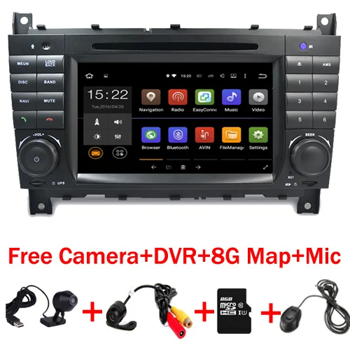 7 HD 1024x600 Quad core Car DVD Android 7 1 for Mercedes Benz C Class W203