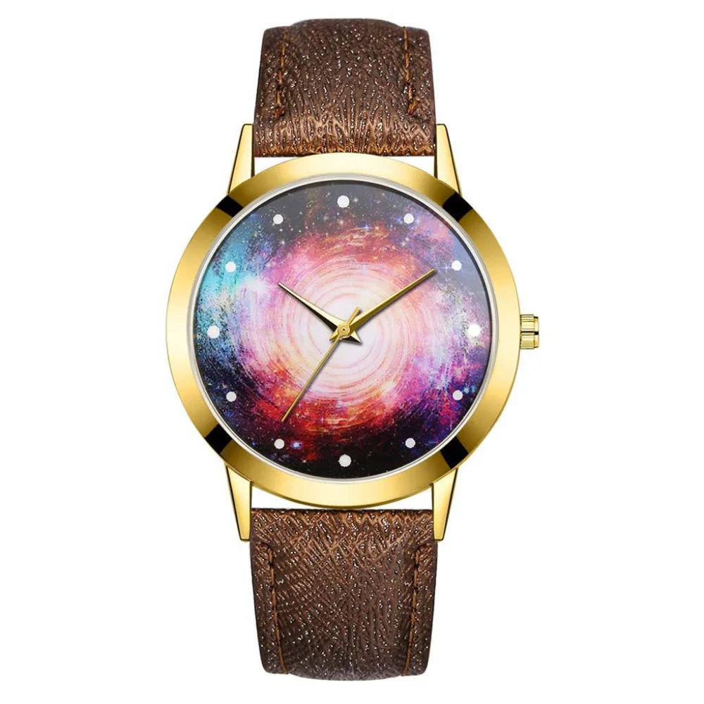 

Fashion Luxury Universe Black Hole Leather Belt Watch Ladies Quartz Watch Leather Strap Quartz Watch Female Clock Reloj Mujer #A