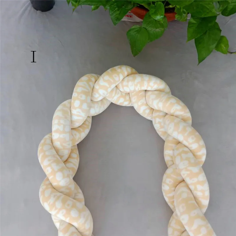 Crib enclosure Anti-collision Baby Colorful Soft Knot Pillow Braided Crib Bumper Decorative Bedding Cushion #4j11 (9)