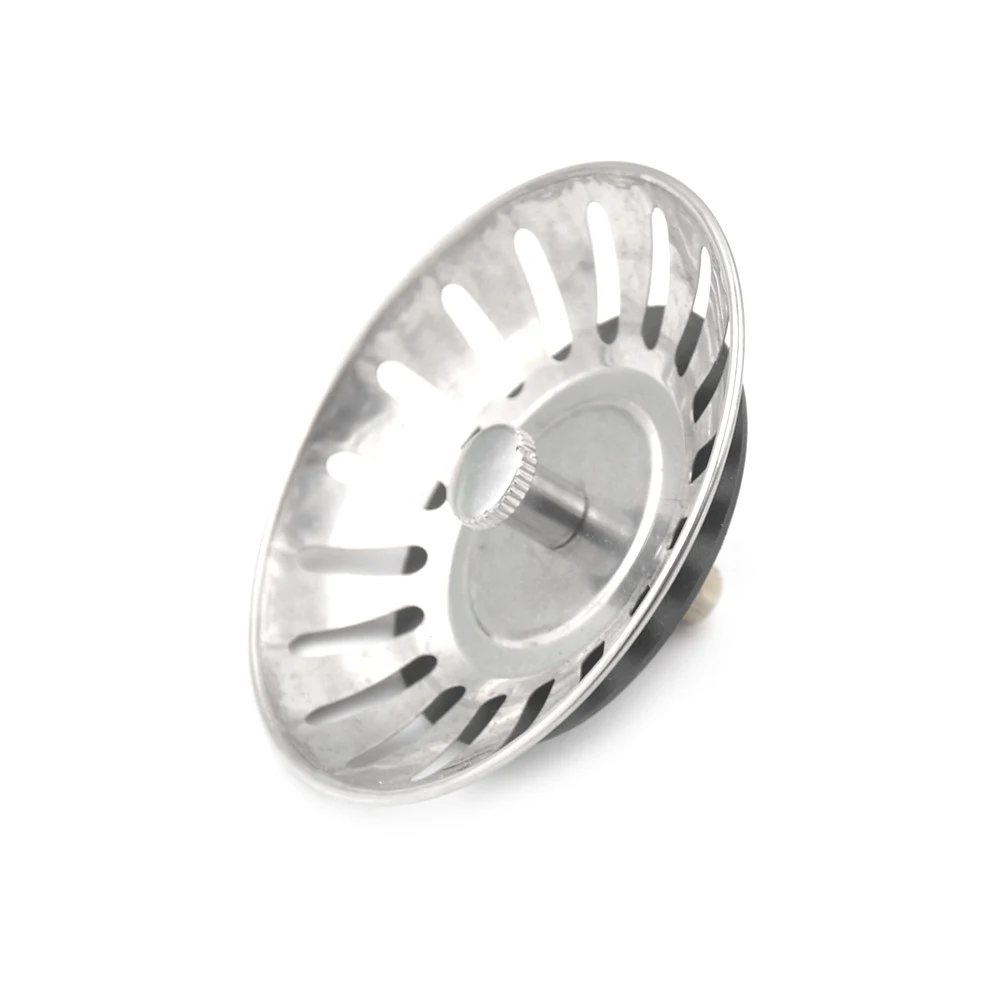 

Durable 7.5cm Kitchen Stainless Steel Basin Drain Dopant Sink Strainer Basket Waste Filter