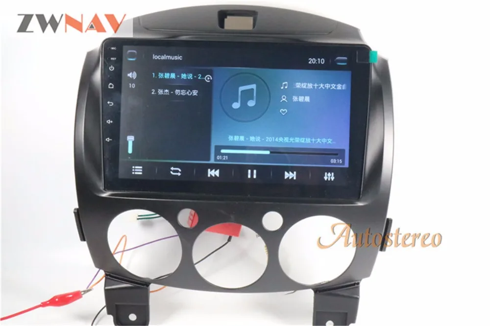Perfect ZWNAV Android 6.0 RAM 2GB Car GPS Radio Screen No DVD Player For Mazda2 Mazda 2 2007-2014 Headunit Multimedia GPS Navigation 4