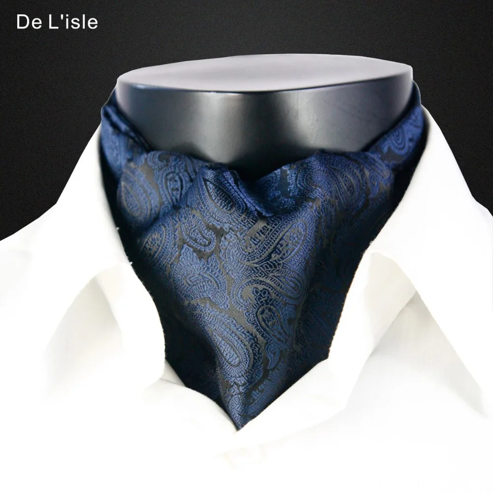 Мужской модный винтажный стильный тканый двусторонний элегантный жаккардовый длинный шелковый шарф с вышивкой