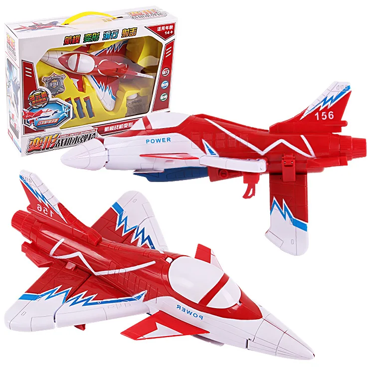 2 In 1 Deform Toys Gun Aircraft Fighter(10000 Water Bomb+ 6 Soft Bullet+ Bullet Box) Water Gun Outdoor Toys for Children - Цвет: With  Original Box