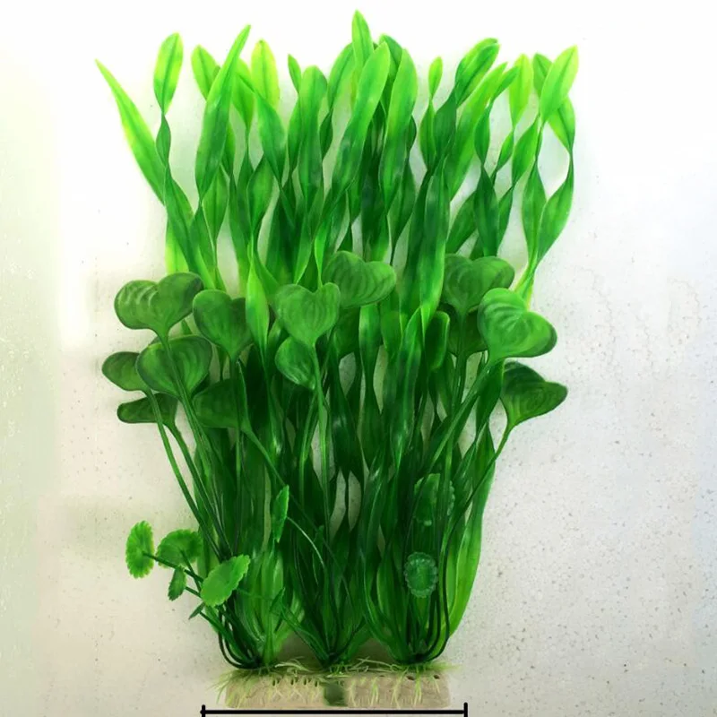 Аквариумные растения Aquaris, водная трава, украшение аквариума для рыб, имитация водорослей, водоросли, искусственные Ландшафтные растения - Цвет: Green