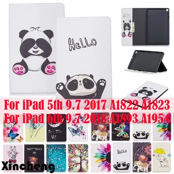 

Case For iPad 5th 9.7 2017 6th 9.7 2018 Case PU Leather Wallet Flip Stand Patterned Cover Case A1822 A1823 A1893 A1954