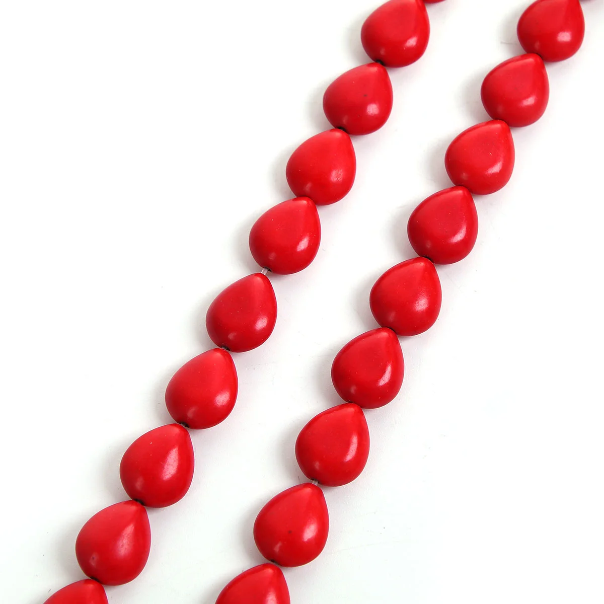 

DoreenBeads Gem Stone Beads Teardrop Dyed Red 14x12mm,Hole:Approx 1mm,40cm long,1 Strand(approx 28PCs)(B22944), yiwu