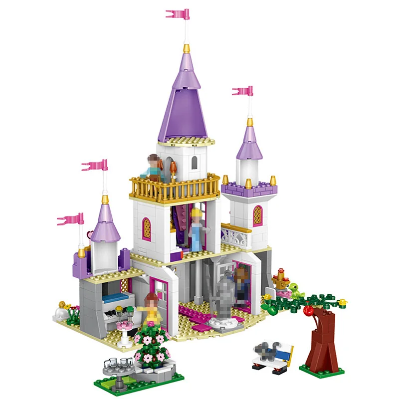 New 667 Pcs Beauty and Beast Castle Compatible Lepins Building Blocks