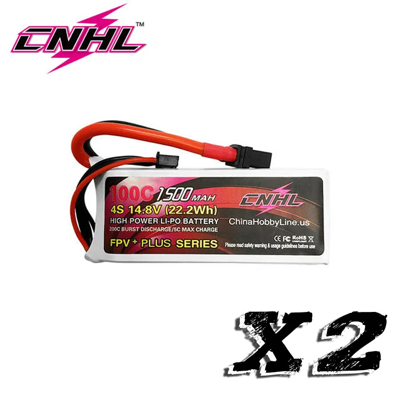 2 шт CNHL G+ PLUS 1500mAh 4S 14,8 V 100C Lipo батарея