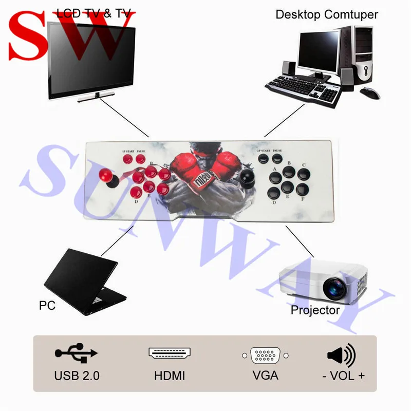  Hause Arcade Maschine 2199 in 1 PCB Board für Pandora 9H Arcade Spiel Konsole 2 Spieler Betrieben S