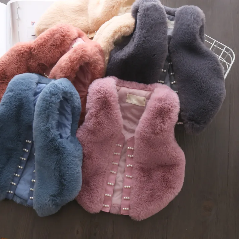 

Baby Winter Fur Vest 2018 Fashion Children Warm Jacket For girl Kids Faux Fur Waistcoat Sleeveless Outerwear 2 3 4 years Clothes