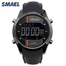 

SMAEL LED Digital WristWatches Man Quartz Sport Watches Black Smart Clocks Fashion Cool Men Electronic Watch Luxury Famous 1283