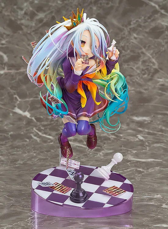 No Game No Life 3 1/8 окрашенная фигурка sro сексуальная девушка Shiro покер шахматы Гараж Набор Brinquedos аниме фигурка игрушки 20 см