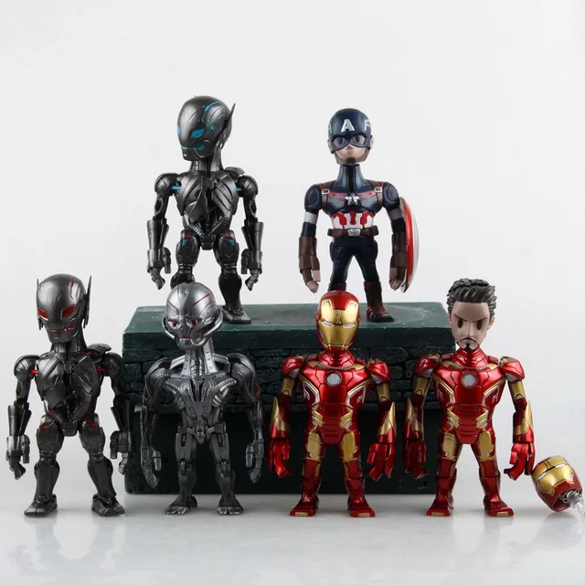 Artist Mix Age Of Ultron Iron Man Captain America Sentinel PVC Action Figure Toys 14CM Artist Mix Age Of Ultron Iron Man Captain America Sentinel PVC Action Figure Toys 14CM