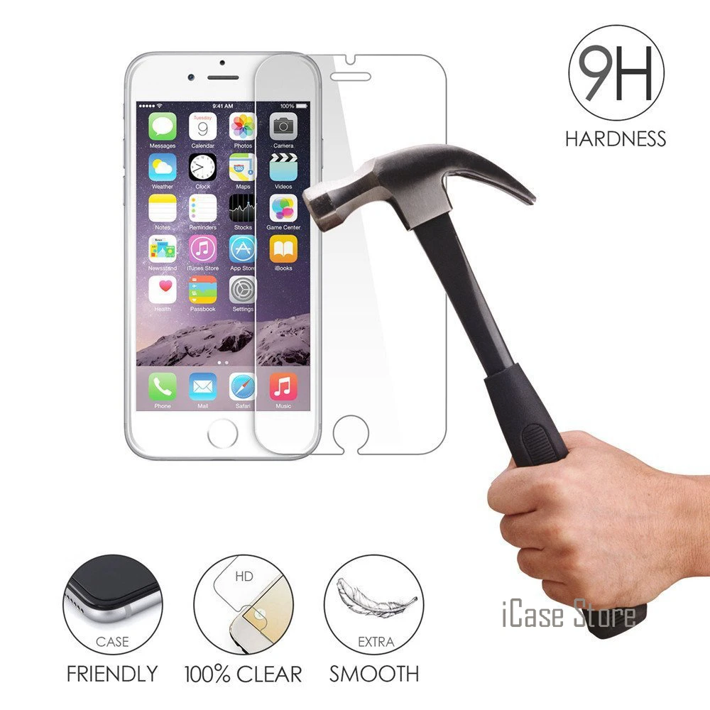 

9H Hardness Tempered Glass Premium Screen Protector For iPhone 7 7 Plus / 5S / 5C / 6 6S plus / 5 SE / 4 4S Protective Film