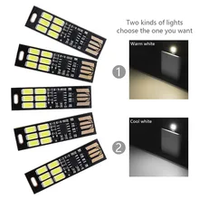 Venta caliente 5 Unids Soshine Mini Noche 6-LED de Luz 1 W 5 V de Alimentación USB Touch Dimmer Luz Cálida