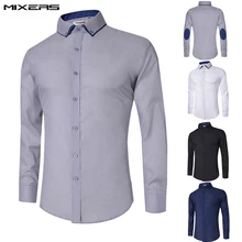 2018 New Design Casual Shirt Men Long Sleeve Big Size Mens Cotton Business Formal Shirt Slim Fit Casual Dress Shirts Men Camisas tfgs 2016 new design design summer new women shirts dress cat footprints pattern show thin shirt dress casual dresses with belt