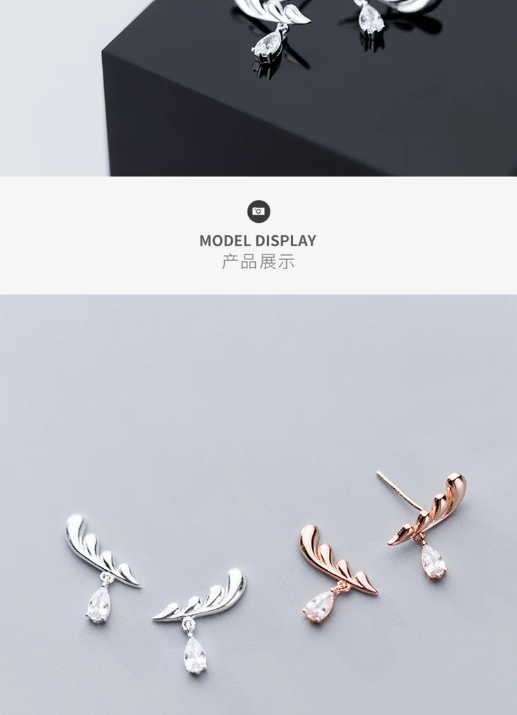 Trustdavis 100% 925 Твердые Настоящее серебро 925 пробы Jewelry перо с CZ серьги гвоздики для девочек подростков малыш леди ED181