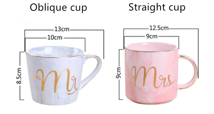 Золотая монограмма натуральная мраморная фарфоровая кофейная кружка Mr and Mrs
