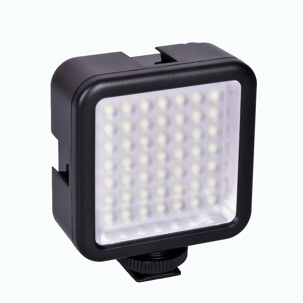 Фото вспышка GW49 Mini Pro Led-49 видео светильник 49 Led вспышка светильник для Dslr камеры видеокамера Dvr Dv камера светильник черный для gopro - Цвет: 1 PCS