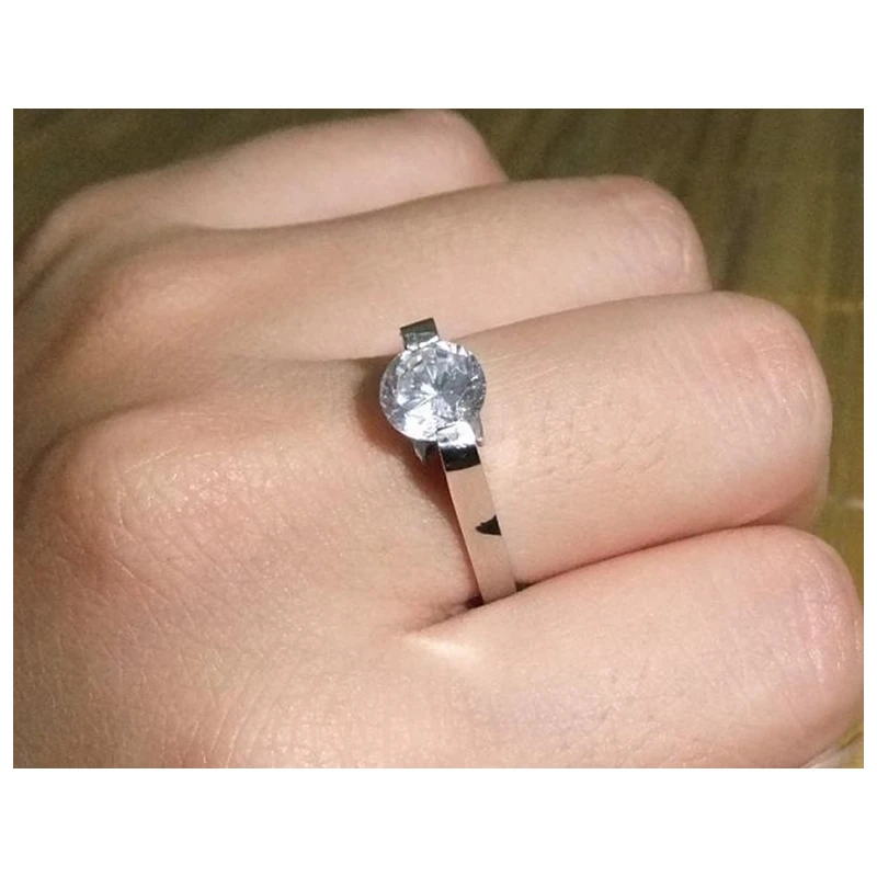 

CirGen Fashion men women rings Stainless Steel romantic Rhinestones Finger bridal wedding ring jewelry Item Gift,AF055
