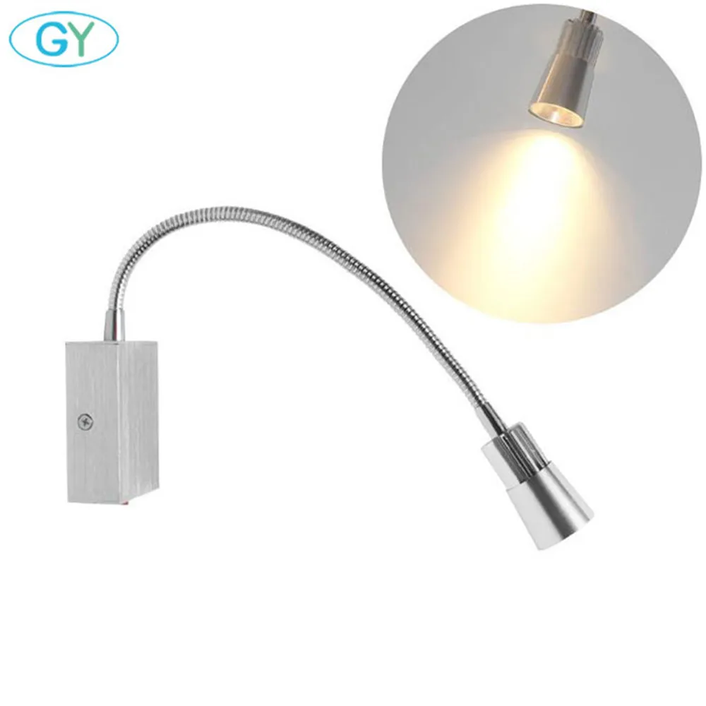 Flexible LED Light Reading Bed Lamp with switch Bedside led wall light