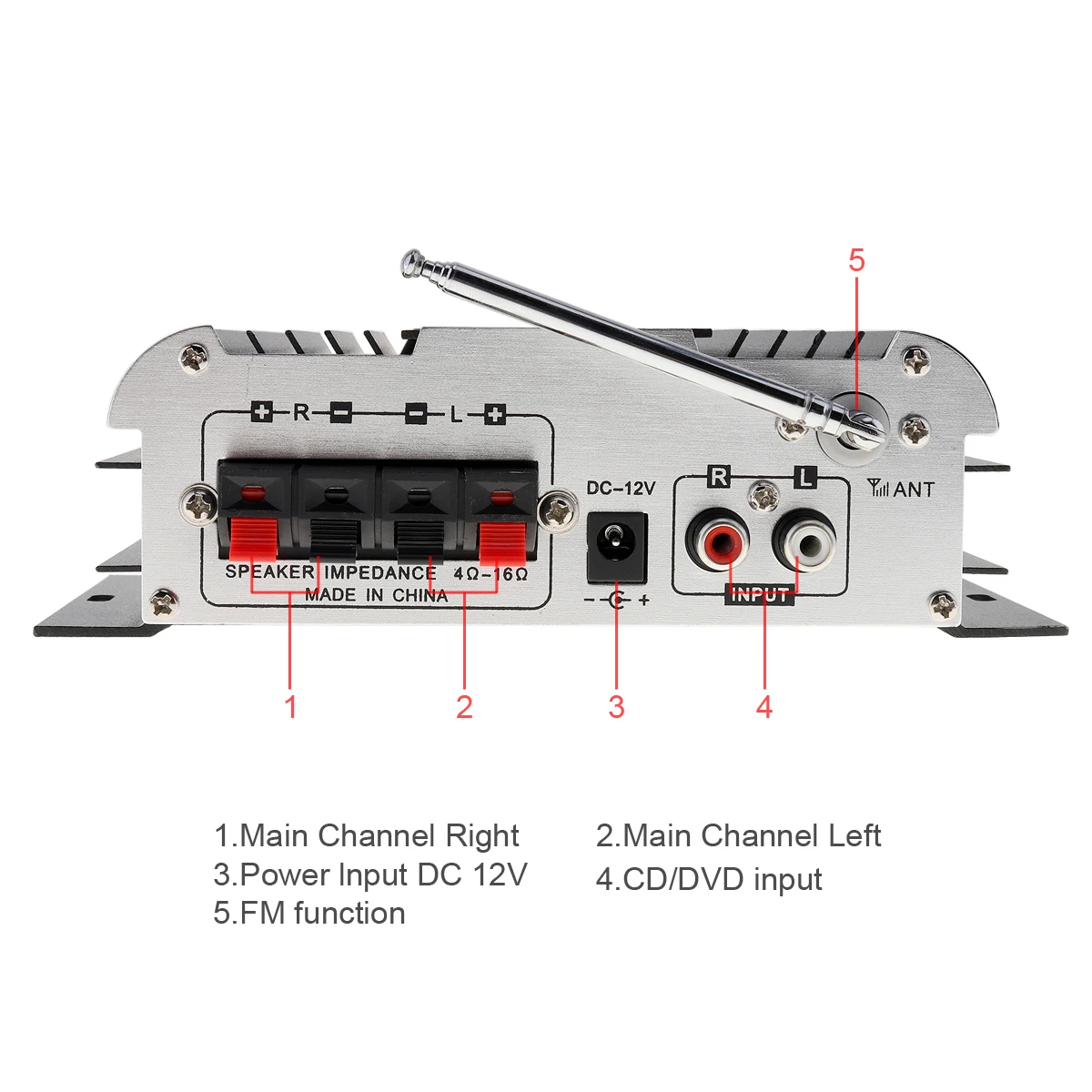 HY-600 2CH Hi-Fi автомобильный аудио усилитель мощности fm-радио USB MP3 стерео цифровой плеер U диск SD MMC карта fm-радио приемник для автомобилей