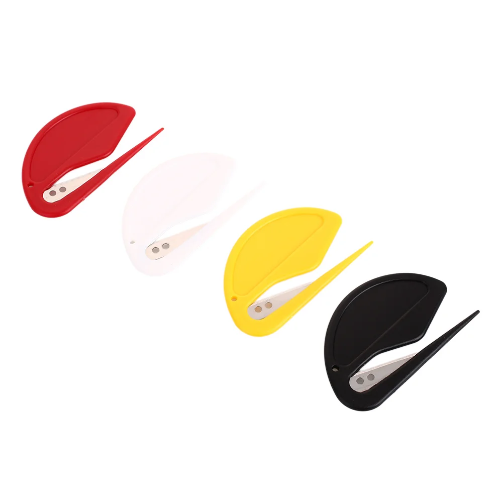 

Mini Letter Opener 10Pcs/Lot Plastic Letter Mail Envelope Opener Safety Paper Guarded Cutter Blade Office Equipment Random Color