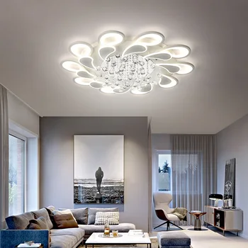 

Crystal Modern Led Ceiling Lights For Living Room Bedroom AC85-265V lustre lamparas de techo avize Crystal Ceiling Lamp Fixtures