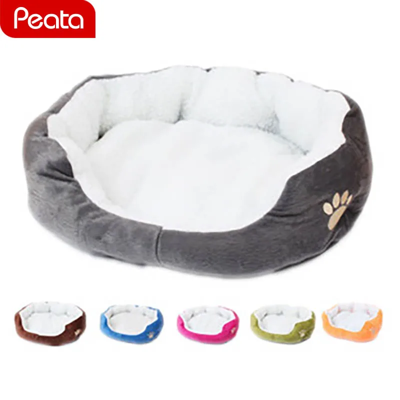 Large Pet Dog Bed Soft Plush Cat Foldable Cushion Warm Mat Washable Sleep Cozy Y